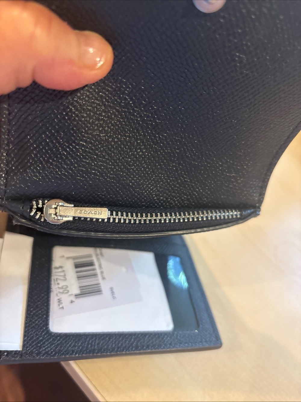 Coach blue fold and snap wallet - Picture 4 of 10